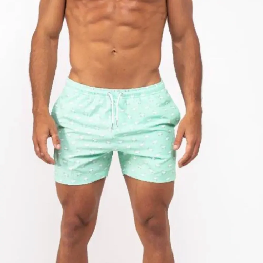 Bermies greenfall palm swimwear trunks shorts